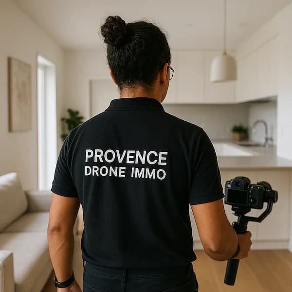 Pilote de drone professionnel Tommy Faure-Brac en préparation de vol pour une mission immobilière